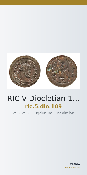 RIC V Diocletian 109 — CANOA