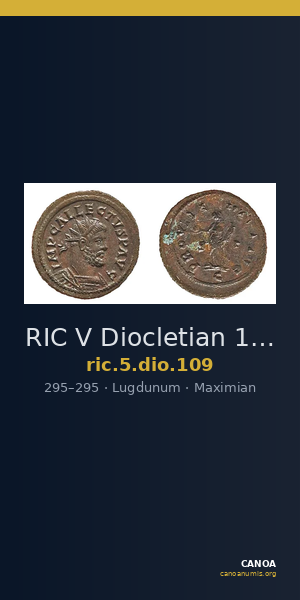 RIC V Diocletian 109 — CANOA