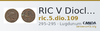 RIC V Diocletian 109 — CANOA