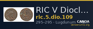 RIC V Diocletian 109 — CANOA