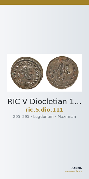 RIC V Diocletian 111 — CANOA