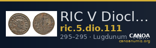 RIC V Diocletian 111 — CANOA