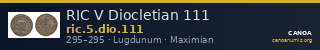 RIC V Diocletian 111 — CANOA