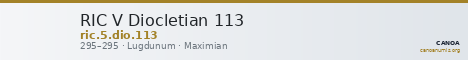 RIC V Diocletian 113 — CANOA