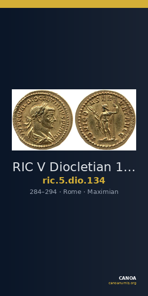 RIC V Diocletian 134 — CANOA