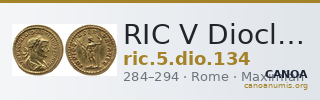 RIC V Diocletian 134 — CANOA