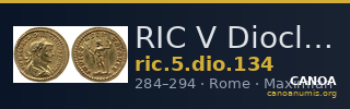RIC V Diocletian 134 — CANOA