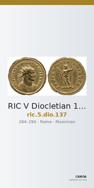RIC V Diocletian 137 — CANOA