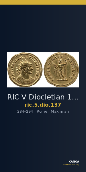 RIC V Diocletian 137 — CANOA