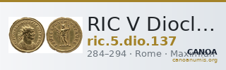 RIC V Diocletian 137 — CANOA