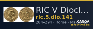 RIC V Diocletian 141 — CANOA