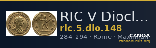 RIC V Diocletian 148 — CANOA