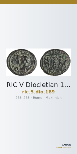 RIC V Diocletian 189 — CANOA