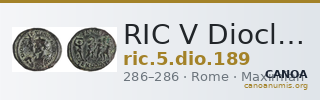 RIC V Diocletian 189 — CANOA