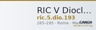 RIC V Diocletian 193 — CANOA