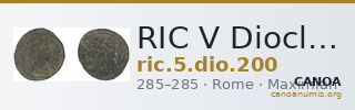 RIC V Diocletian 200 — CANOA