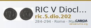 RIC V Diocletian 202 — CANOA