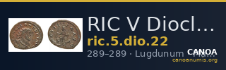 RIC V Diocletian 22 — CANOA