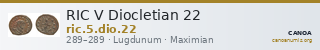 RIC V Diocletian 22 — CANOA