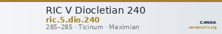 RIC V Diocletian 240 — CANOA