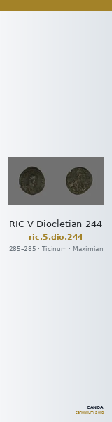RIC V Diocletian 244 — CANOA