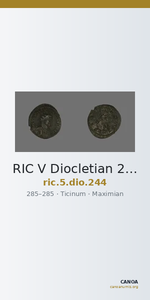 RIC V Diocletian 244 — CANOA