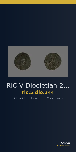 RIC V Diocletian 244 — CANOA