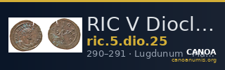 RIC V Diocletian 25 — CANOA
