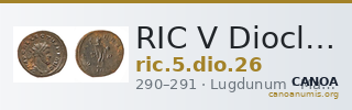 RIC V Diocletian 26 — CANOA