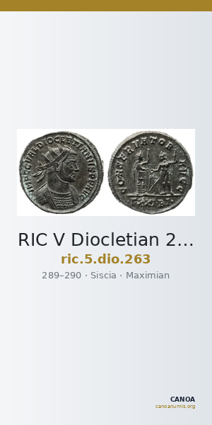 RIC V Diocletian 263 — CANOA
