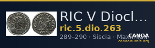 RIC V Diocletian 263 — CANOA