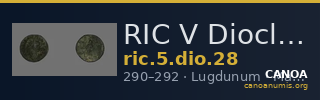 RIC V Diocletian 28 — CANOA