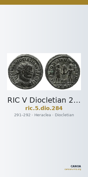 RIC V Diocletian 284 — CANOA