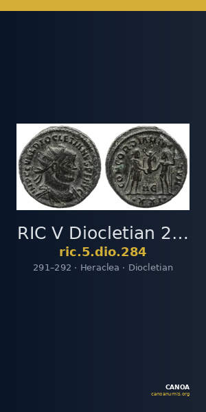 RIC V Diocletian 284 — CANOA