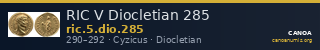 RIC V Diocletian 285 — CANOA
