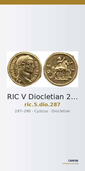 RIC V Diocletian 287 — CANOA