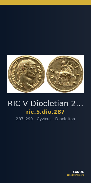 RIC V Diocletian 287 — CANOA