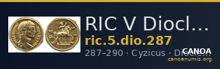RIC V Diocletian 287 — CANOA