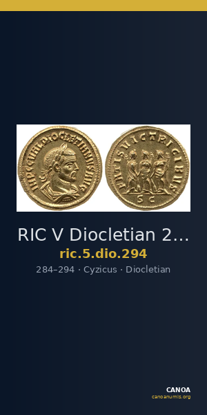 RIC V Diocletian 294 — CANOA