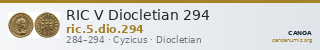 RIC V Diocletian 294 — CANOA