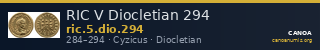 RIC V Diocletian 294 — CANOA