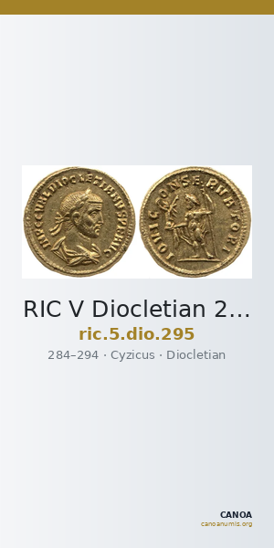 RIC V Diocletian 295 — CANOA