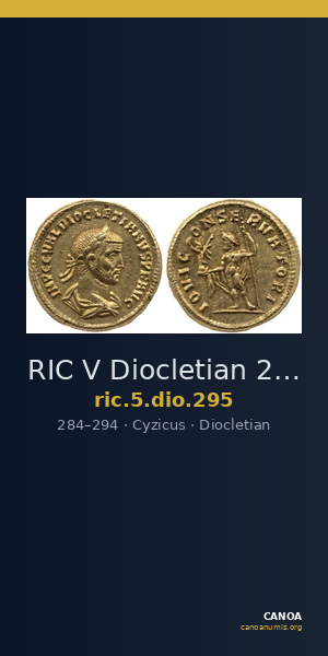 RIC V Diocletian 295 — CANOA