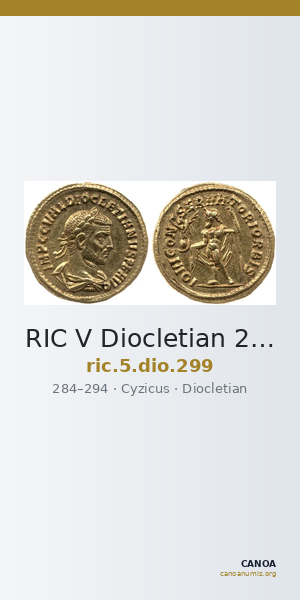 RIC V Diocletian 299 — CANOA