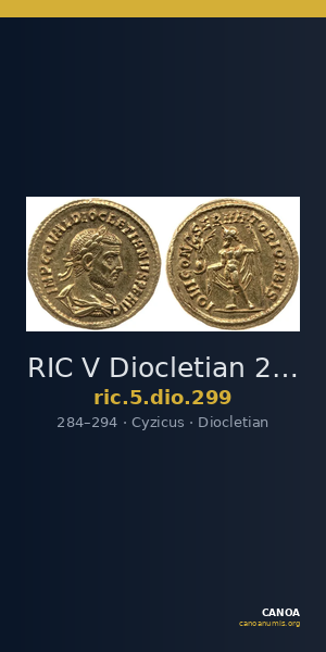 RIC V Diocletian 299 — CANOA