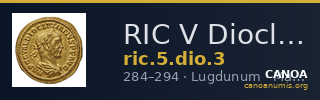 RIC V Diocletian 3 — CANOA