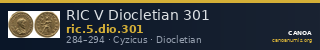 RIC V Diocletian 301 — CANOA