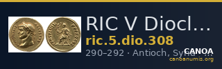 RIC V Diocletian 308 — CANOA