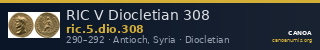 RIC V Diocletian 308 — CANOA