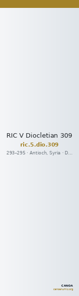 RIC V Diocletian 309 — CANOA